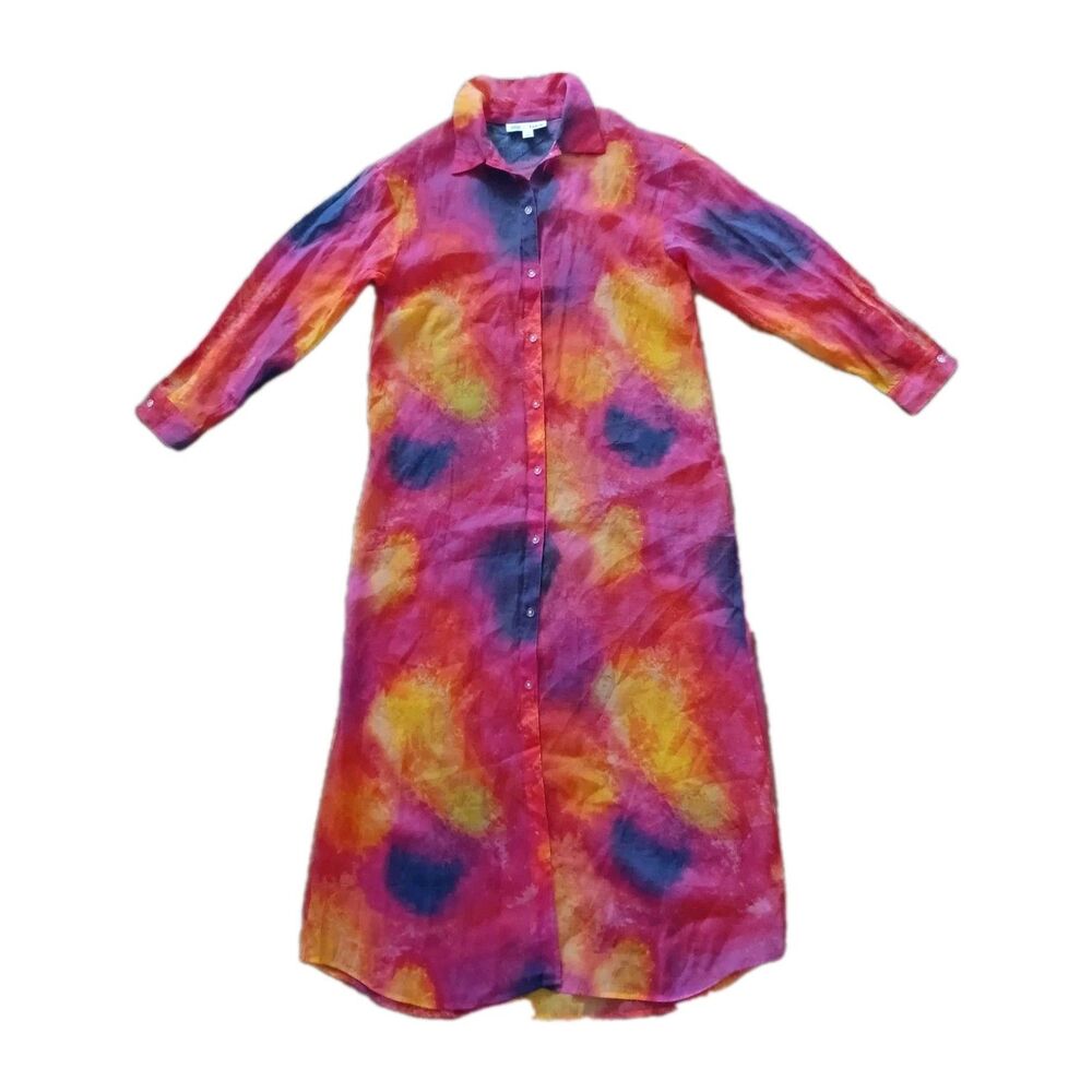 Bar III Zerina Akers Maxi Dress Women Medium Sheer CoverUp Festival Resort Artsy